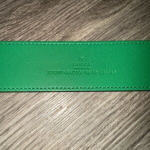 Gucci Green Leather Belt